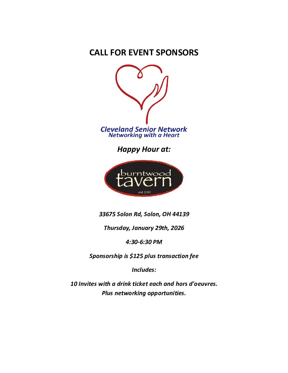 Quarterly Event Sponsorship